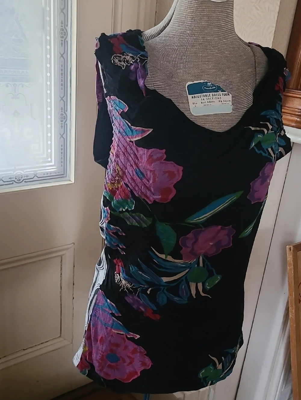 Desigual Pattern Mix Drape Neck Top - Picture 2 of 6